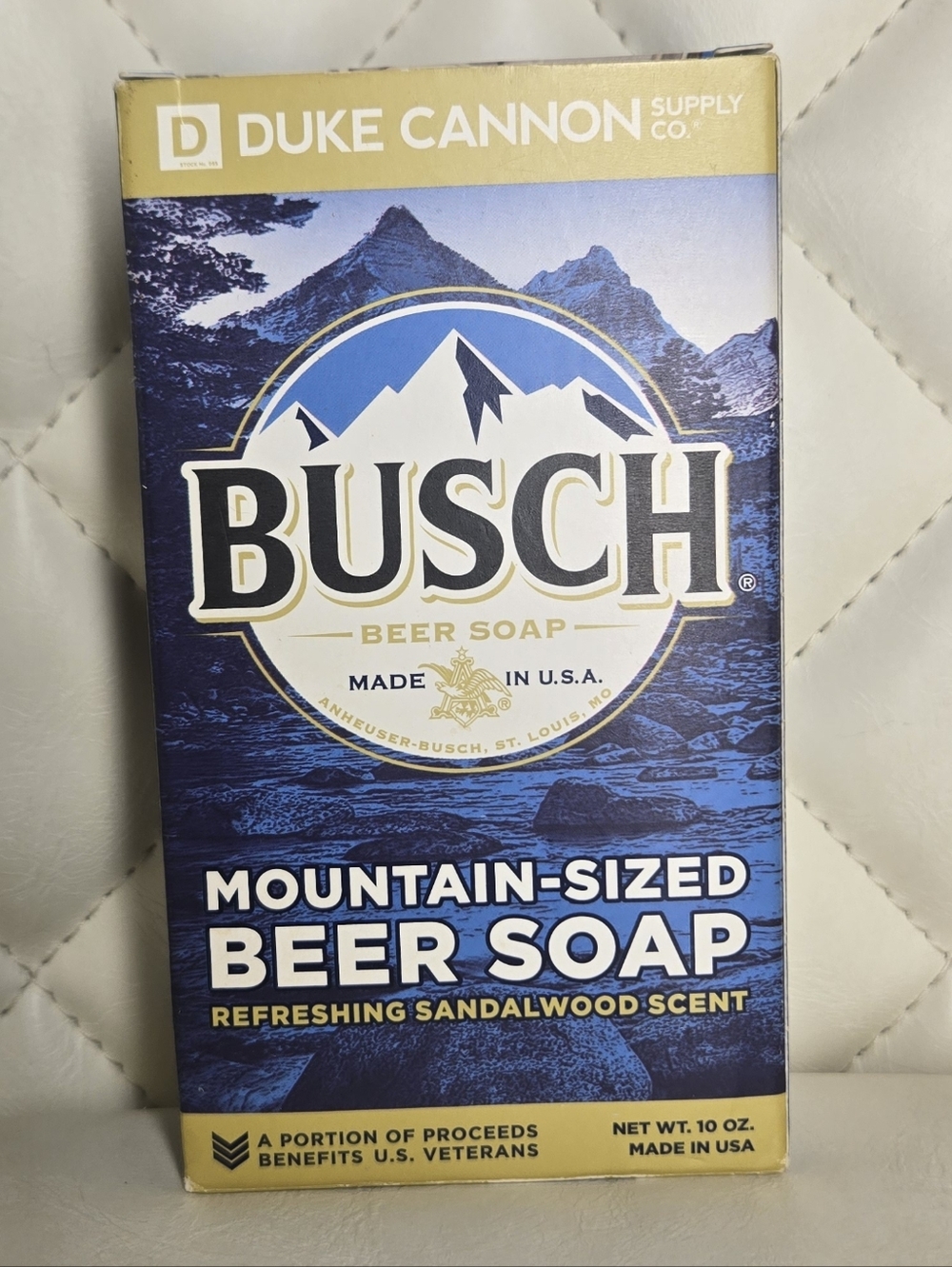 Duke Cannon Busch Beer Soap Mountain Sized Sandalwood 10oz Bar